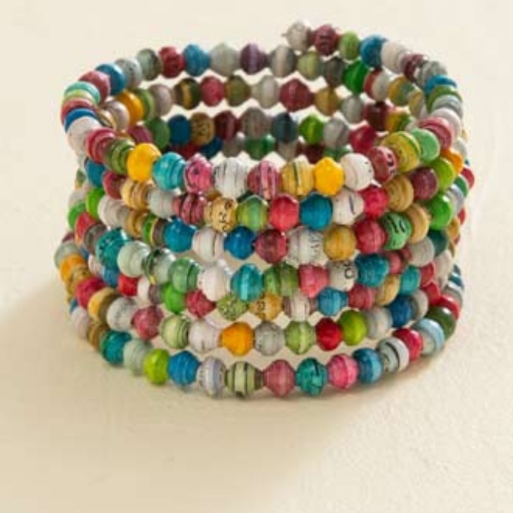 Noonday Collection stacked elastic bracelet